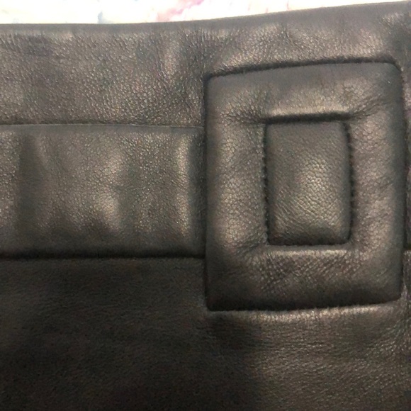 Vintage Armani Collezioni leather skirt sz 8 - Picture 4 of 4